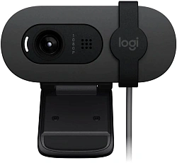 Камера Web Logitech Brio 95 графитовый 2Mpix (1920x1080) USB2.0 с микрофоном для ноутбука (960-001583)