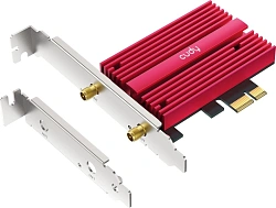 Сетевая карта Wi-Fi + Bluetooth Cudy WE9300S BE9300 PCI Express x1 (ант.внеш.съем) 2ант.