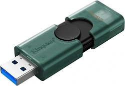 Флеш Диск Kingston 256GB DataTraveler Duo G2 DTDEG2/256GB USB3.0 зеленый/черный