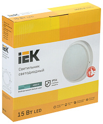 Светильник IEK ДПО4003 15Вт 4000K белый (LDPO0-4003-15-4000-K01)