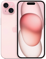 Смартфон Apple A3090 iPhone 15 128Gb розовый моноблок 3G 4G 1Sim 6.1" 1179x2556 iOS 17 48Mpix 802.11 a/b/g/n/ac/ax NFC GPS GSM900/1800 Protect