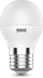 Лампа светодиодная Gauss Elementary 8Вт цок.:E27 шар 220B св.свеч.бел.нейт. (упак.:10шт) (53228)