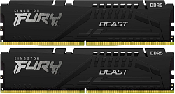 Память DDR5 2x32GB 6400MHz Kingston KF564C32BBEK2-64 Fury Beast RTL Gaming PC5-51200 CL32 DIMM 288-pin 1.4В kit single rank с радиатором Ret
