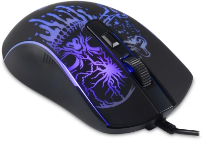 Мышь Оклик 702G черный оптическая 3600dpi USB для ноутбука 4but (1902907)