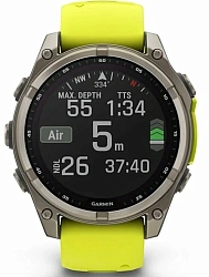 Смарт-часы Garmin Fenix 8 51мм 1.3" AMOLED корп.серый рем.желтый (010-02907-21)