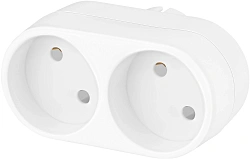 Сетевой разветвитель Buro BU-PS2-W (2 розетки) белый (пакет ПЭ)