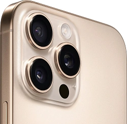 Смартфон Apple A3296 iPhone 16 Pro Max 256Gb бежевый титан моноблок 3G 4G 1Sim 6.9" 1320x2868 iOS 18 48Mpix 802.11 a/b/g/n/ac/ax/be NFC GPS Protect