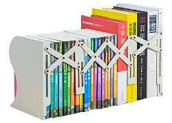 Подставка-ограничитель для книг Deli 78631GREY серый