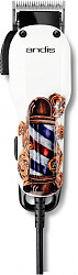Машинка для стрижки Andis US-1 Fade in Barber Pole Design белый/рисунок (насадок в компл:5шт)