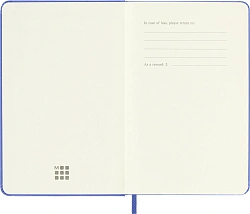 Блокнот Moleskine CLASSIC QP012B42 Pocket 90x140мм 192стр. нелинованный твердая обложка голубая гортензия