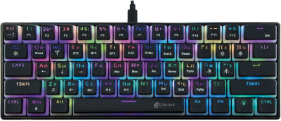 Клавиатура Оклик K763W механическая черный USB беспроводная BT/Radio Multimedia for gamer LED (1920548)