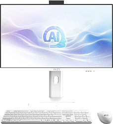 Моноблок MSI Modern AM273QP AI 1UM-094XRU 27" WQHD Core Ultra 7 155H (1.4) 32Gb SSD1Tb Graphics CR без ОС 2.5Gigabit WiFi BT 150W клавиатура мышь Cam белый 2560x1440