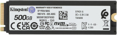 Накопитель SSD Kingston PCIe 4.0 x4 500GB SFYRSK/500G Fury Renegade M.2 2280