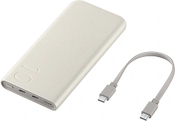 Мобильный аккумулятор Samsung EB-P3401 10000mAh PD3.0 25W 4.8A 2xUSB-C бежевый (EB-P3401XURGRU)