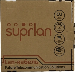 Кабель сетевой информационный Suprlan Median 01-0334-9 кат.5E UTP 4 пары 24AWG PVC внутренний 305м серый