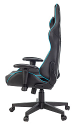 Кресло игровое A4Tech X7 GG-1200 черный/голубой экокожа крестов. пластик