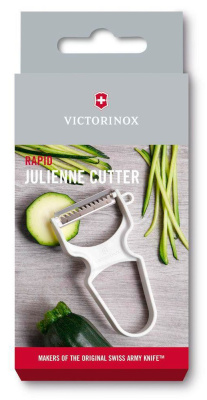 Овощечистка для овощей и фруктов Victorinox Rapid белый карт.кор.с лезвием жульен (6.0934)