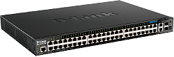 Коммутатор D-Link DGS-1520-52MP/A2A (L3) 48x1Гбит/с 2x10Гбит/с 4x2.5Гбит/с 2SFP+ 48PoE+ 370W управляемый