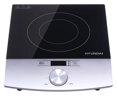 Плита Индукционная Hyundai HYC-0102 серебристый/черный стеклокерамика (настольная)