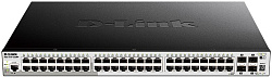 Коммутатор D-Link DGS-1510-52XMP/A1A (L2+) 48x1Гбит/с 4SFP+ 48PoE 370W настраиваемый