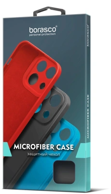 Чехол (клип-кейс) BoraSCO для Apple iPhone 16 Plus Microfiber Case черный (73687)