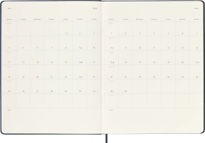Еженедельник Moleskine CLASSIC WKNT XL 190х250мм 144стр. синий сапфир
