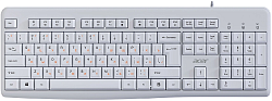 Клавиатура Acer OKW500 белый USB Multimedia (ZL.KBDEE.01S) кабель 1.8м