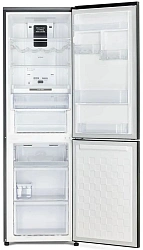 Холодильник Hitachi R-BG410PUC6X GBK 2-хкамерн. черный стекло инвертер