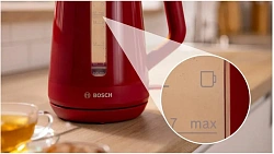 Чайник электрический Bosch TWK1M124 1.7л. 2400Вт красный корпус: пластик