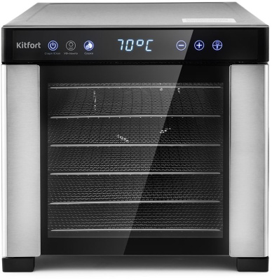 Сушка для фруктов и овощей Kitfort KT-1916 6под. 650Вт черный