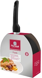 Сковорода Rondell Frank RDA-1374 круглая 28см покрытие: Xylan Plus ручка несъемная (с крышкой) черный
