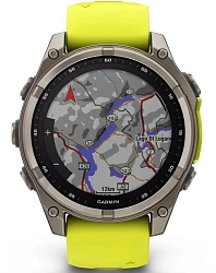 Смарт-часы Garmin Fenix 8 51мм 1.3" AMOLED корп.серый рем.желтый (010-02907-21)