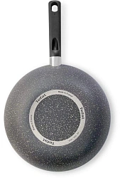 Сковорода ВОК (WOK) Tefal Natural Cook 04213628 круглая 28см покрытие: Mineralia+ non-stick ручка несъемная (без крышки) серый