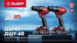 Дрель-шуруповерт Зубр ДШ-40-21 40Вт аккум. патрон:быстрозажимной