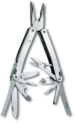 Мультитул Victorinox SwissTool Spirit X (3.0235.L) 105мм 35функц. мини-отвертка/штопор/набор бит/чехол кожаный серебристый карт.коробка