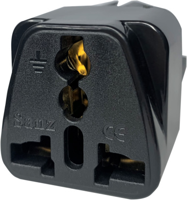 Адаптер-переходник SunWind SW-A120B (1 розетка) черный (коробка)