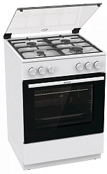 Плита Газовая Gorenje GG6A11WF белый (стеклянная крышка) реш.чугун