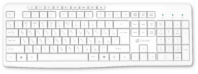 Клавиатура Оклик K225W белый USB беспроводная Multimedia (1875235)