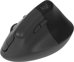 Мышь Logitech Lift графитовый оптическая 4000dpi silent беспров. BT/Radio USB для ноутбука 5but (910-006479)