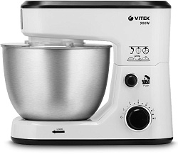 Кухонная машина Vitek VT-1438 планетар.вращ. 900Вт белый/черный