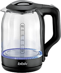 Чайник электрический BBK EK1724G 1.7л. 2200Вт черный корпус: стекло/пластик