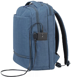 Рюкзак для ноутбука 17.3" Riva 8365 синий полиэстер женский дизайн (8365 BLUE)