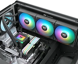 Система водяного охлаждения Thermaltake LA360 ARGB Soc-AM5/AM4/1200/1700/1851 черный 4-pin 38.35dB Al+Cu Ret (CL-W459-PL12SW-A)