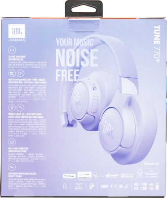 Гарнитура накладные JBL Tune 770NC 1.2м фиолетовый беспроводные bluetooth оголовье (JBLT770NCPUR)