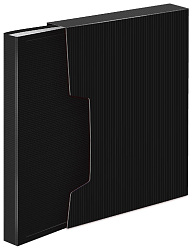 Папка с 80 прозр.вклад. Бюрократ DeLuxe DLVBOX80BLCK A4 пластик 0.7мм черный в коробе