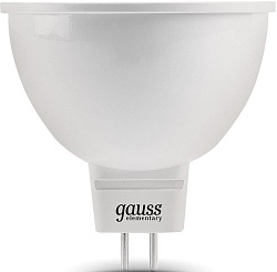 Лампа светодиодная Gauss Elementary MR16 7Вт цок.:GU5.3 спот 220B св.свеч.бел.хол. MR16 (упак.:10шт) (13537)