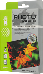 Фотобумага Cactus CS-MA6190100 10x15/190г/м2/белый/100л. матовое для струйной печати