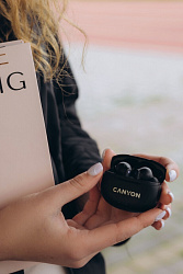 Гарнитура внутриканальные Canyon TWS-8 черный беспроводные bluetooth в ушной раковине (CNS-TWS8B)