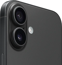 Смартфон Apple A3287 iPhone 16 256Gb черный моноблок 3G 4G 1Sim 6.1" 1179x2556 iOS 18 48Mpix 802.11 a/b/g/n/ac/ax/be NFC GPS Protect