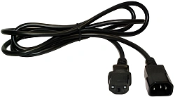 Шнур питания Lanmaster LAN-PP13/14-0.5-BK C13-С14 проводник.:3x0.75мм2 0.5м 220В черный
